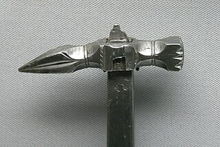 <span class="mw-page-title-main">Hammer</span> Tool consisting of a shaft with a weighted head attached at a right angle