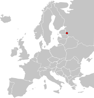 Localização de Pskov na Rússia europeia