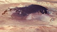 Perspective view of Rabe crater seen from the ESA's Mars Express