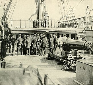 The aft 11 inch gun on the Kearsarge used against the CSS Alabama[6]