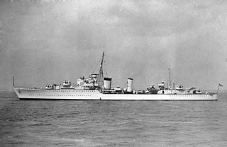 HMS <i>Afridi</i> (F07) British Tribal-class destroyer