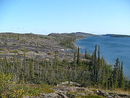 Oostelijk deel van het Great Slave Lake