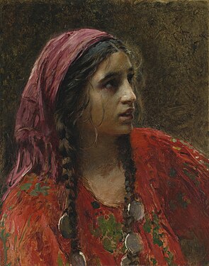 Romani girl by Konstantin Makovsky