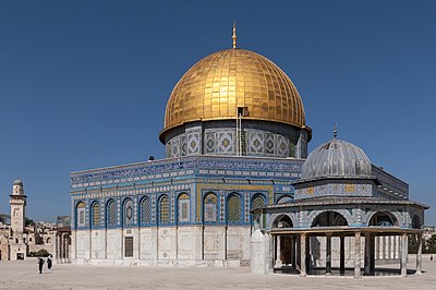 Die Rotskoepel op die Tempelberg in Jerusalem.