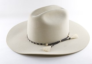 <span class="mw-page-title-main">Cowboy hat</span> Large hat associated with cowboys