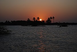 Pôr do Sol na comunidade de Areias Alvas.