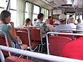 Intérieur d'un trolleybus Škoda 14Tr