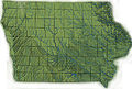 Image 9Topography of Iowa, with counties and major streams (from Iowa)