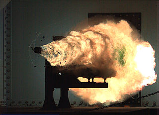 <span class="mw-page-title-main">Railgun</span> Electrically powered electromagnetic projectile launcher