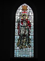 Window depicting St George. Photograph courtesy Stephen Overton. St John's Church. Walham Green
