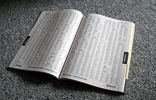 <span class="mw-page-title-main">Telephone directory</span> Book that lists phone numbers of people and businesses