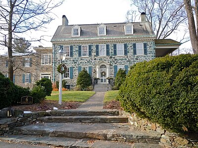 Todmorden Mansion, built 1787 of green serpentine stone