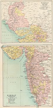 Sindh became part of the Bombay Presidency in 1909. Bombay Prov 1909.jpg