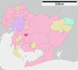 Location of Chiryū in Aichi Prefecture