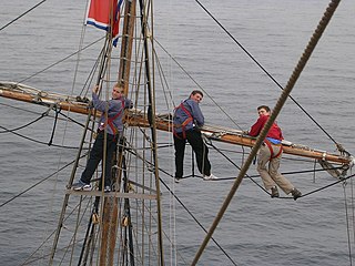 <span class="mw-page-title-main">Yard (sailing)</span> Sail-carrying part of the rigging of a sailing ship