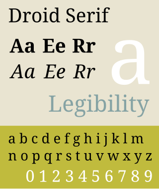 <span class="mw-page-title-main">Droid (typeface)</span> Typeface family