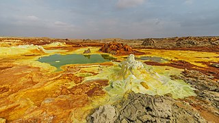 Landscape at Dallol volcano, Afar Region, Ethiopia