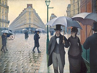 Rue de Paris, temps de pluie (1877), Art Institute of Chicago.