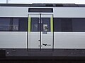 DSB logo in dark blue and entry doors partially in green (unit 5639)