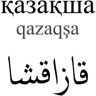 <span class="mw-page-title-main">Kazakh language</span> Turkic language mostly spoken in Kazakhstan