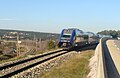 Une rame TER Marseille - Briançon (deux X 72500 en UM) au kilomètre 1 de la ligne ; on aperçoit à gauche la ligne Marseille - Avignon