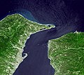 Satellite view of the Messina Straits