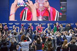 Netta at the Eurovision 2018 - Winner’s Press Conference 13.jpg