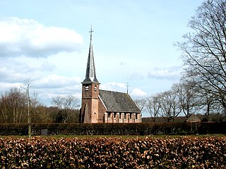 Nijeholtpade Village in Friesland, Netherlands