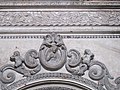 Stucco ornament over a door