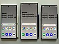 Front of the Samsung Galaxy Note 10 and Note 10+
