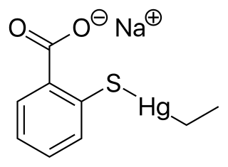 <span class="mw-page-title-main">Thiomersal</span> Organomercury antiseptic and antifungal agent