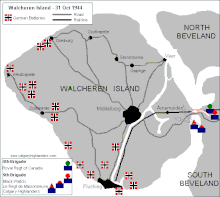 two tone map of Walcheren