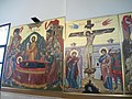 Reading from right to left : the crucifixion of Jesus, The Dormition of the Mother of God