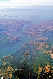 The Bosporus with Istanbul in the background