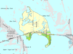 U.S. Census Bureau map showing CDP boundaries