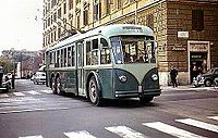 Un classico Filobus di Roma (Fiat 672F), 1963.