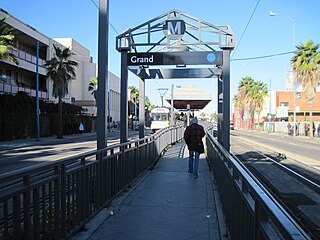 <span class="mw-page-title-main">Grand/LATTC station</span> Los Angeles Metro Rail station