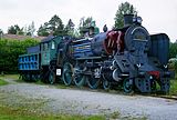 A steam locomotive in Haapamäki Railway Museum, Keuruu