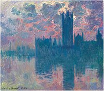 Le Parlement, soleil couchant (The Houses of Parliament, at Sunset) - (1900-1901) Claude Monet (W1603).jpg