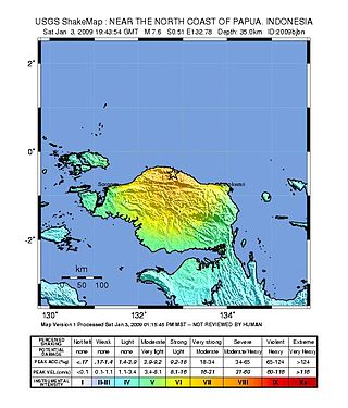 <span class="mw-page-title-main">2009 West Papua earthquakes</span> Earthquake in Southwest Papua, Indonesia