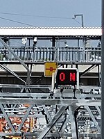 8P signal board that appears at the Lebak Bulus MRT Depot exit access