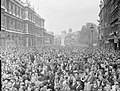 Image 19People gathered in Whitehall to hear Winston Churchill's victory speech, 8 May 1945. (from History of London)