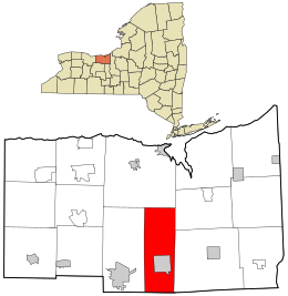 Location in Wayne County and the state of New York.