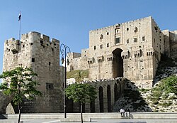 Bent entrance of Citadel of Aleppo, Syria Aleppo Citadel 04.jpg