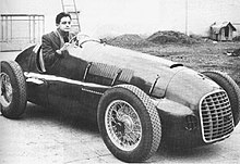 Dino Ferrari in Ferrari 125 GPC. Date unknown, thought to be around 1955–1956.