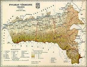 Poziția localității Comitatul Făgăraș (Fogaras)