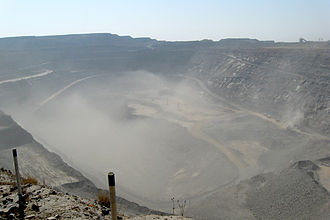 Jwaneng diamond mine, the richest diamond mine in the world. Jwaneng Open Mine.jpg