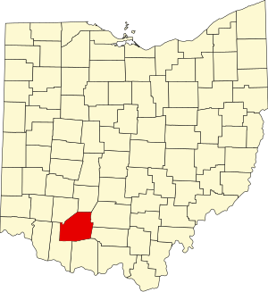 Map of Ohio highlighting Highland County