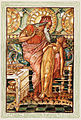 Image 15 Midas Artist: Walter Crane; Restoration: Lise Broer An illustration from an 1893 version of A Wonder-Book for Girls and Boys by Nathaniel Hawthorne, which recounted the tale of King Midas. In Greek mythology, Midas was given ability to turn everything he touched into gold by the god Bacchus. However, he soon discovered that he was unable to even eat. Bacchus told him to wash in the river Pactolus, and the power flowed in the river, which was supposedly the reason for why the river was so rich in gold in later years. In Hawthorne's version, Midas' touch even turned his daughter to gold (pictured here). More selected pictures