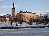 Kathedral'den Oulu şehrinin görünümü